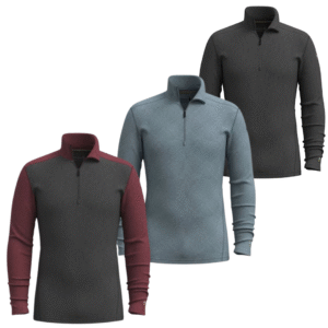 Men's Smartwool Classic Thermal Merino Base Layer 1/4 Zip - Image 2