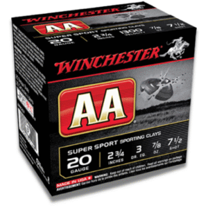 Winchester AA Super Sport Sporting Clay 20 Gauge 2.75" 7/8oz 7.5 Shot 25 Rounds - Image 1
