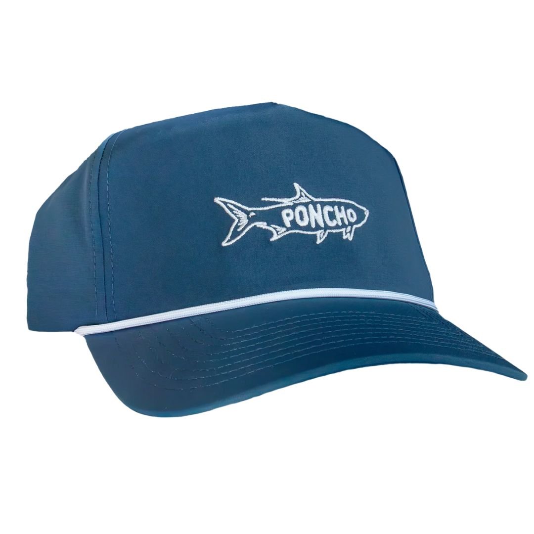 Poncho Men's Navy Tarpon Rope Hat