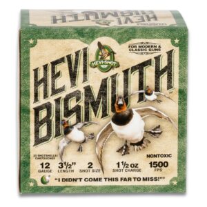 HEVI-Shot HEVI-Bismuth 12 Gauge 3.50" 1-1/2oz Bismuth 2 Shot 25 Rounds - Image 1
