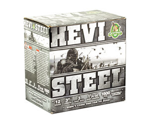 HEVI-Shot HEVI-Steel 12 Gauge 3" 1 1/4oz 3 Shot 25 Rounds - Image 3