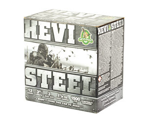 HEVI-Shot HEVI-Steel 12 Gauge 3" 1 1/4oz 3 Shot 25 Rounds - Image 4