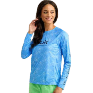 Women's Huk Pursuit Printed Crew - Image 1